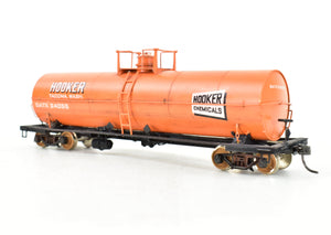 HO Brass PSC - Precision Scale Co. 12,000 Gallon Tank Car FP Orange Hooker Chemicals Weathered