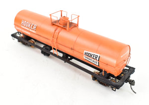 HO Brass PSC - Precision Scale Co. 12,000 Gallon Tank Car FP Orange Hooker Chemicals Weathered