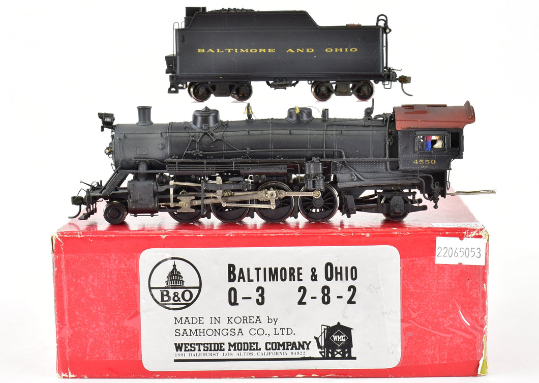 HO Brass WMC - Westside Model Co. B&O - Baltimore & Ohio Q-3 2-8-2 Mikado CP No. 4550