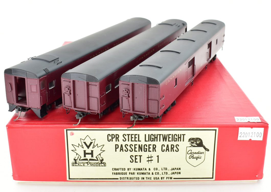 HO Brass PFM - Van Hobbies CPR - Canadian Pacific Railway Lightweight Passenger Cars Set #1 F/P