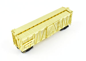 HO Brass Pecos River Brass ATSF - Santa Fe Sk-R Stock Car with Replacement Kadee Trucks