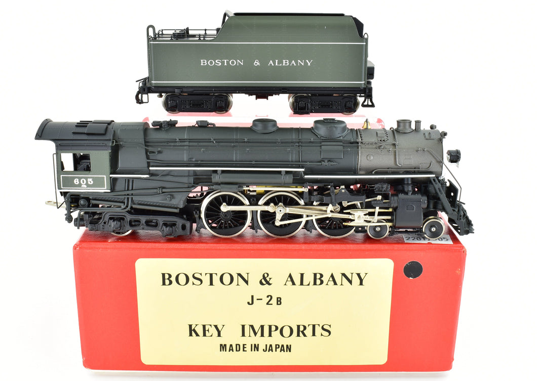 HO Brass Key Imports B&A - Boston & Albany J-2b 4-6-4 Hudson Round Dome Factory Painted  No. 605