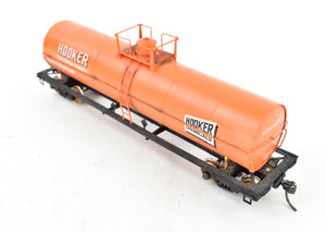 HO Brass PSC - Precision Scale Co. 12,000 Gallon Tank Car FP Orange Hooker Chemicals Weathered