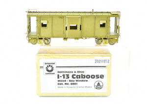 HO Brass Oriental Limited B&O -Baltimore & Ohio I-13 Wood Bay Window Caboose