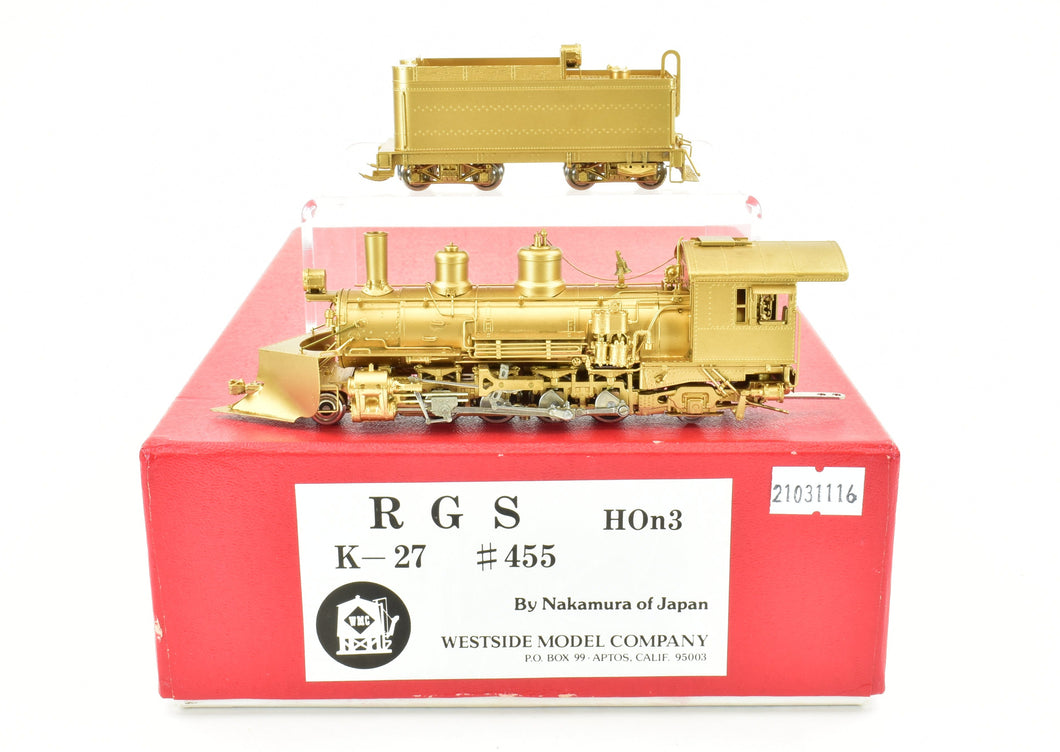 HOn3 Brass Westside Model Co. RGS - Rio Grande Southern K-27 #455 Post Wreck