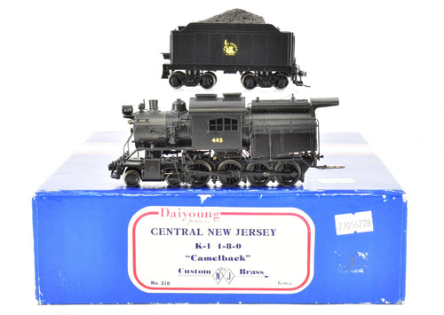 HO Brass NJ Custom Brass CNJ - Central Railroad of New Jersey K-1 4-8-0 Camelback Pro-Painted