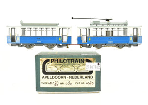 HO Brass Philotrain Apeldoor-Nederland Type HTM 51-80 Tram Set Painted