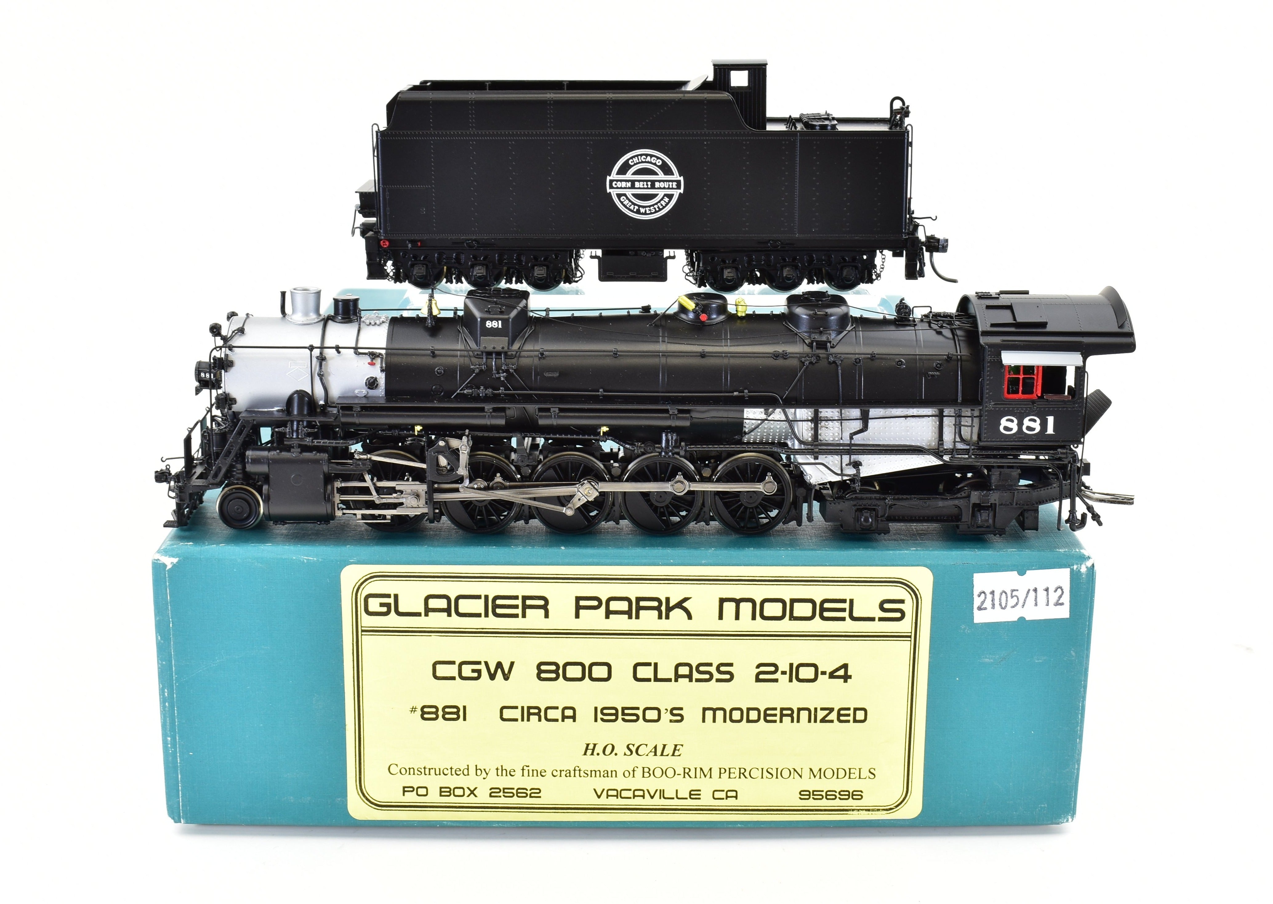 HO Brass CON GPM - Glacier Park Models CGW - Chicago Great