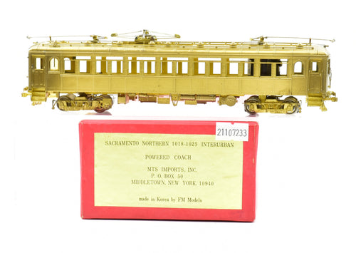 HO Brass MTS Imports SN - Sacramento Northern #1018-1025 Powered Interurban Coach