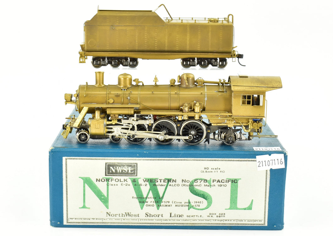 HO Brass NWSL - Northwest Short Line N&W - Norfolk & Western E-2a 4-6-2 #578