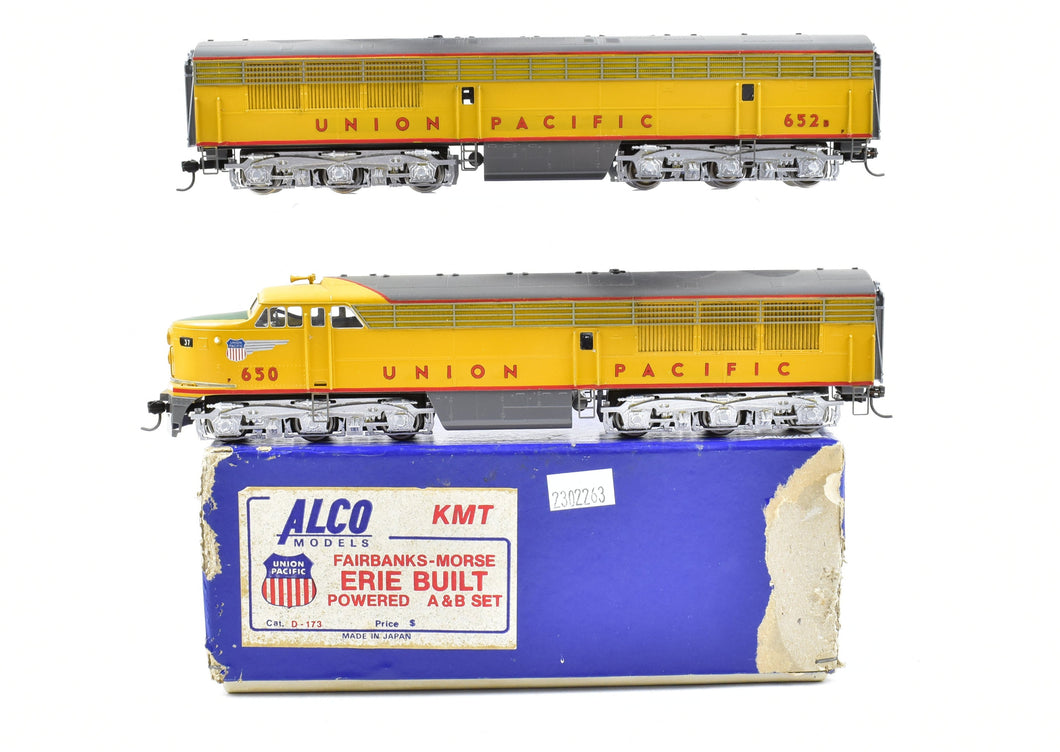 HO Brass ALCO Models. UP -Union Pacific FM Erie Built A/B Pair CP & Lightly Weathered  Nos. 650 & 652B