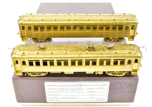 HO Brass MTS Imports SN - Sacramento Northern #1018-1025 Interurban Powered Coach/Unpowered Coach Trailer 2 Car Set
