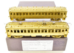 HO Brass MTS Imports SN - Sacramento Northern #1018-1025 Interurban Powered Coach/Unpowered Coach Trailer 2 Car Set