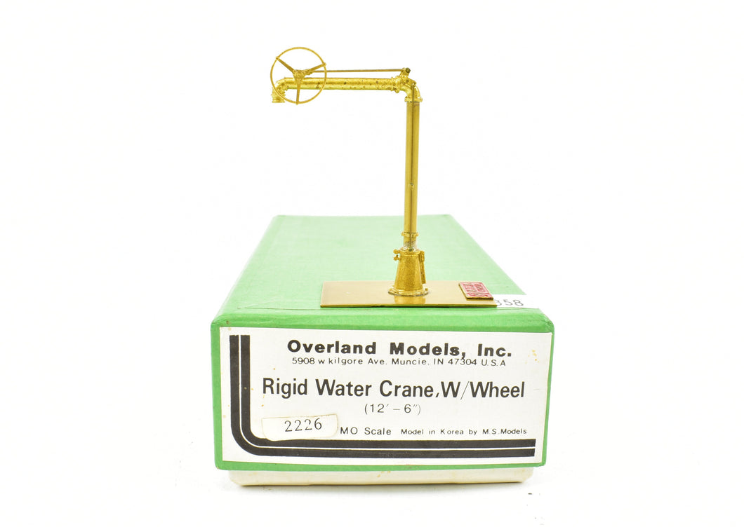 HO Brass OMI - Overland Models, Inc. Rigid Water Crane with Wheel 12'6