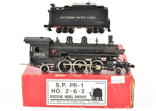 HO Brass Westside Model Co. SP - Southern Pacific Class PR-1 2-6-2 Prairie Custom Painted