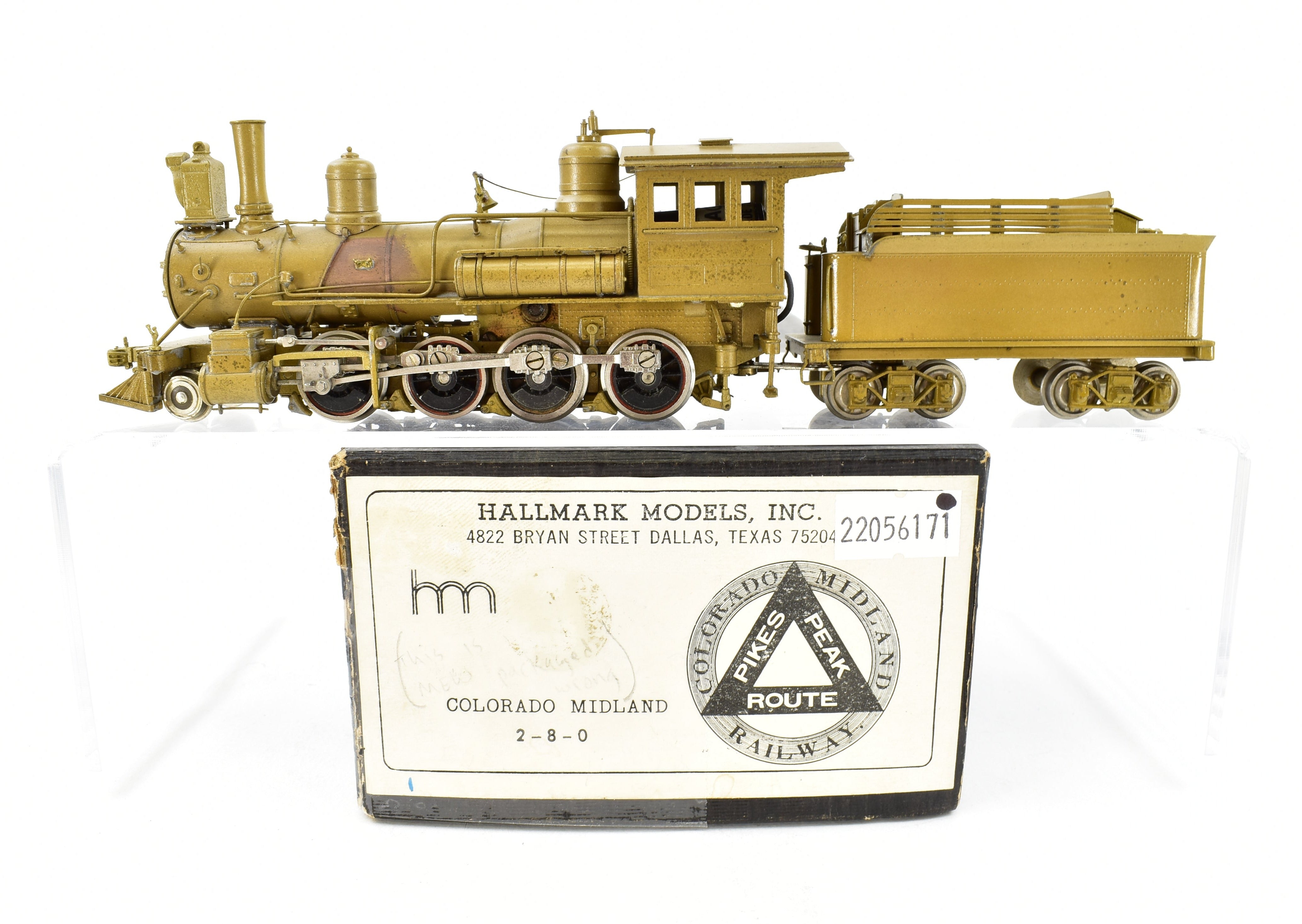 HO Brass Model Train - Hallmark Models Colorado Midland Pikes Peak 2-8-0