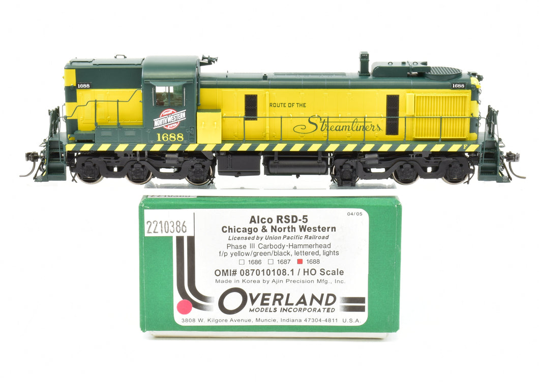 HO Brass OMI - Overland Models, Inc. C&NW - Chicago & North Western ALCo RSD-5 Phase III Hammerhead FP