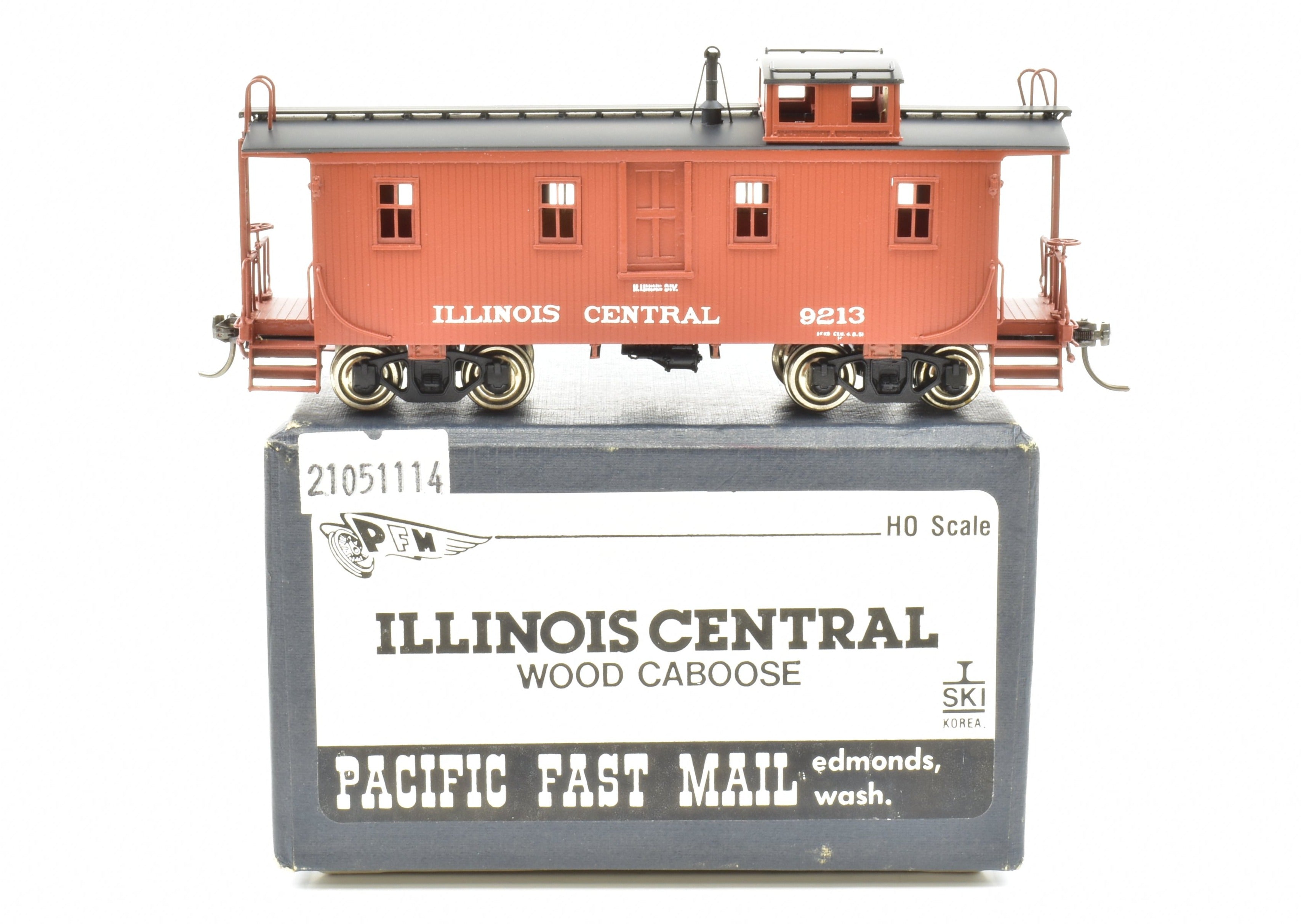 HO Brass PFM - SKI IC - Illinois Central Wood Caboose Factory
