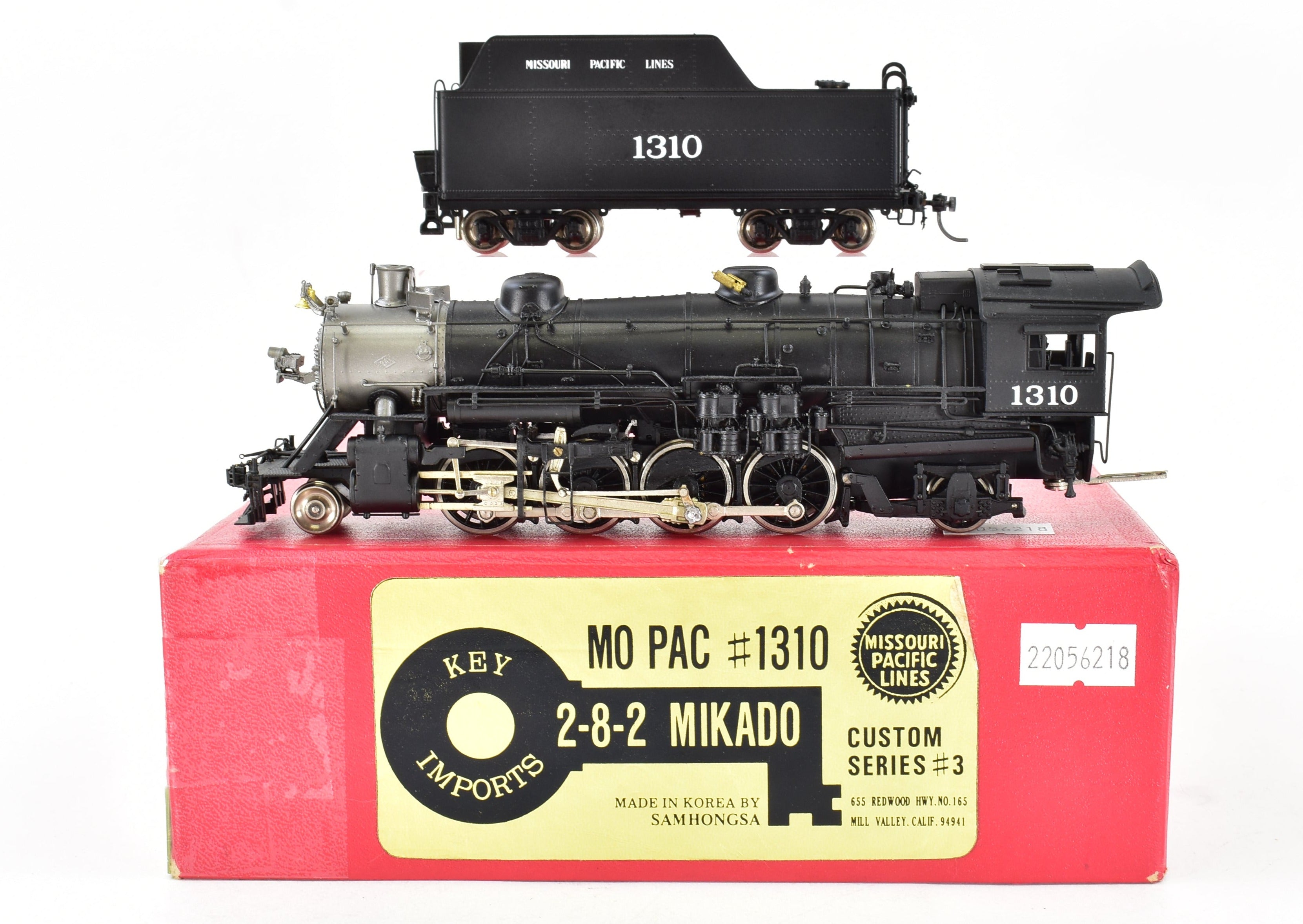 HO Brass Key Imports MP - Missouri Pacific #1310 2-8-2 Mikado