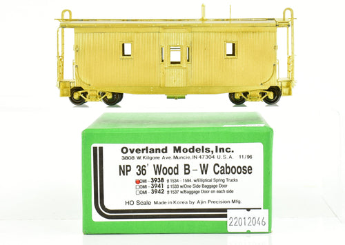 HO Brass OMI - Overland Models, Inc. NP - Northern Pacific Wood Bay Window Caboose