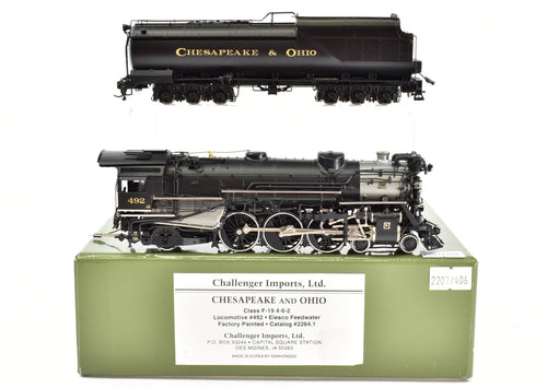 HO Brass CON CIL - Challenger Imports C&O - Chesapeake & Ohio Class F-19 - 4-6-2 Pacific FP No. 492