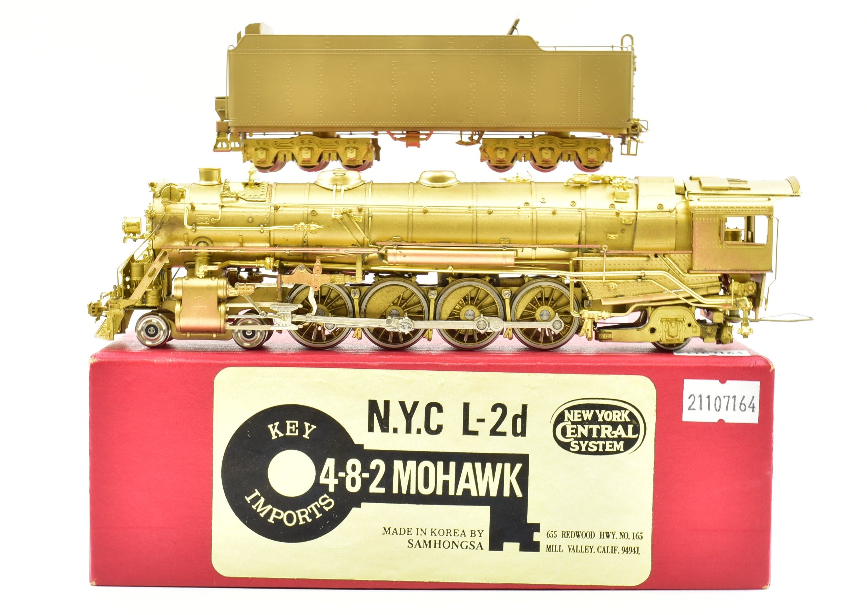 HO Brass Key Imports NYC - New York Central L-2d 4-8-2 Mohawk 1981 Run