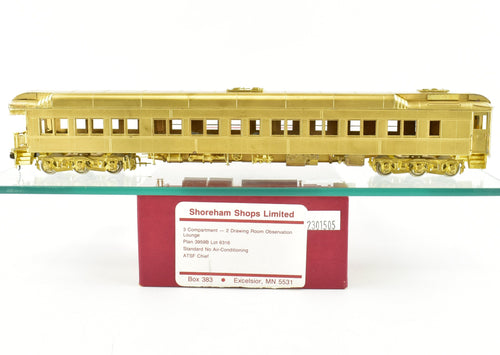 HO Brass Shoreham Shops ATSF - Santa Fe MILW - Milwaukee Road Pullman Plan 3950 3-2 Observation Lounge WRONG BOX