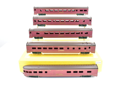 HO Brass Sunset N&W - Norfolk & Western 5-Car Powhatan Arrow Passenger Set - Factory Painted