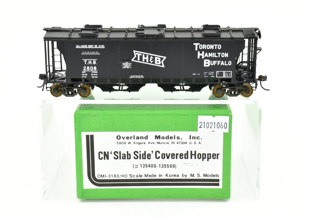 HO Brass OMI - Overland Models, Inc. TH&B - Toronto Hamilton & Buffalo Custom Painted CN Slab Side Covered Hopper