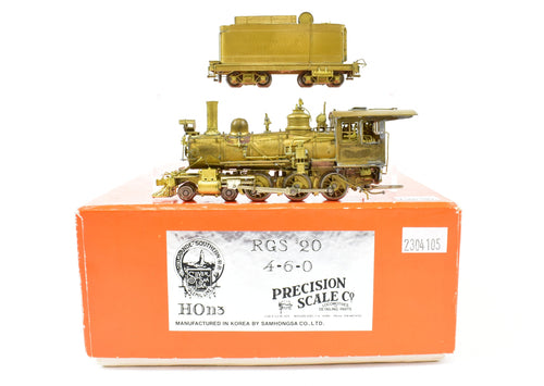 HOn3 Brass PSC - Precision Scale Co. RGS - Rio Grande Southern 4-6-0 #20