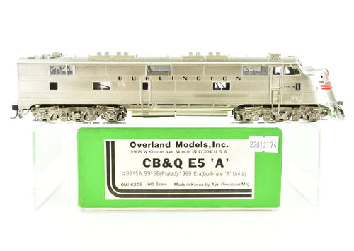 HO Brass OMI - Overland Models, Inc. CB&Q - Burlington Route EMD E5A Factory Plated 1960 Era, Finished by Turner Junction Models as Road No. 9915A