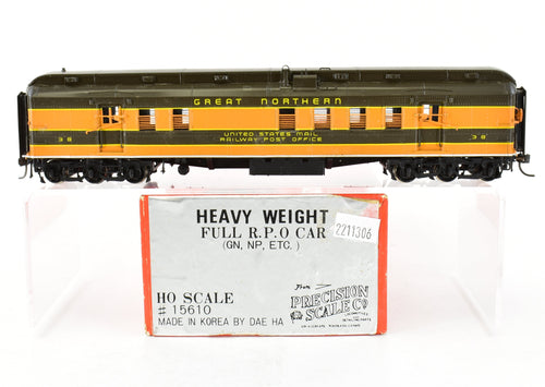 HO Brass PSC - Precision Scale Co. GN - Great Northern Heavyweight Full Railway Post Office Car Custom Painted