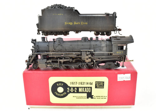 HO Brass Key Imports NKP - Nickel Plate Road - H-6d 2-8-2 Mikado C/P No. 627 - Subtle Weathering