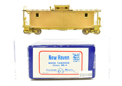 HO Brass NJ Custom Brass NH - New Haven Wood Caboose Class NE-4
