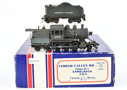 HO Brass NJ Custom Brass LV - Lehigh Valley Class N-1 2-8-2 Camelback Custom Painted