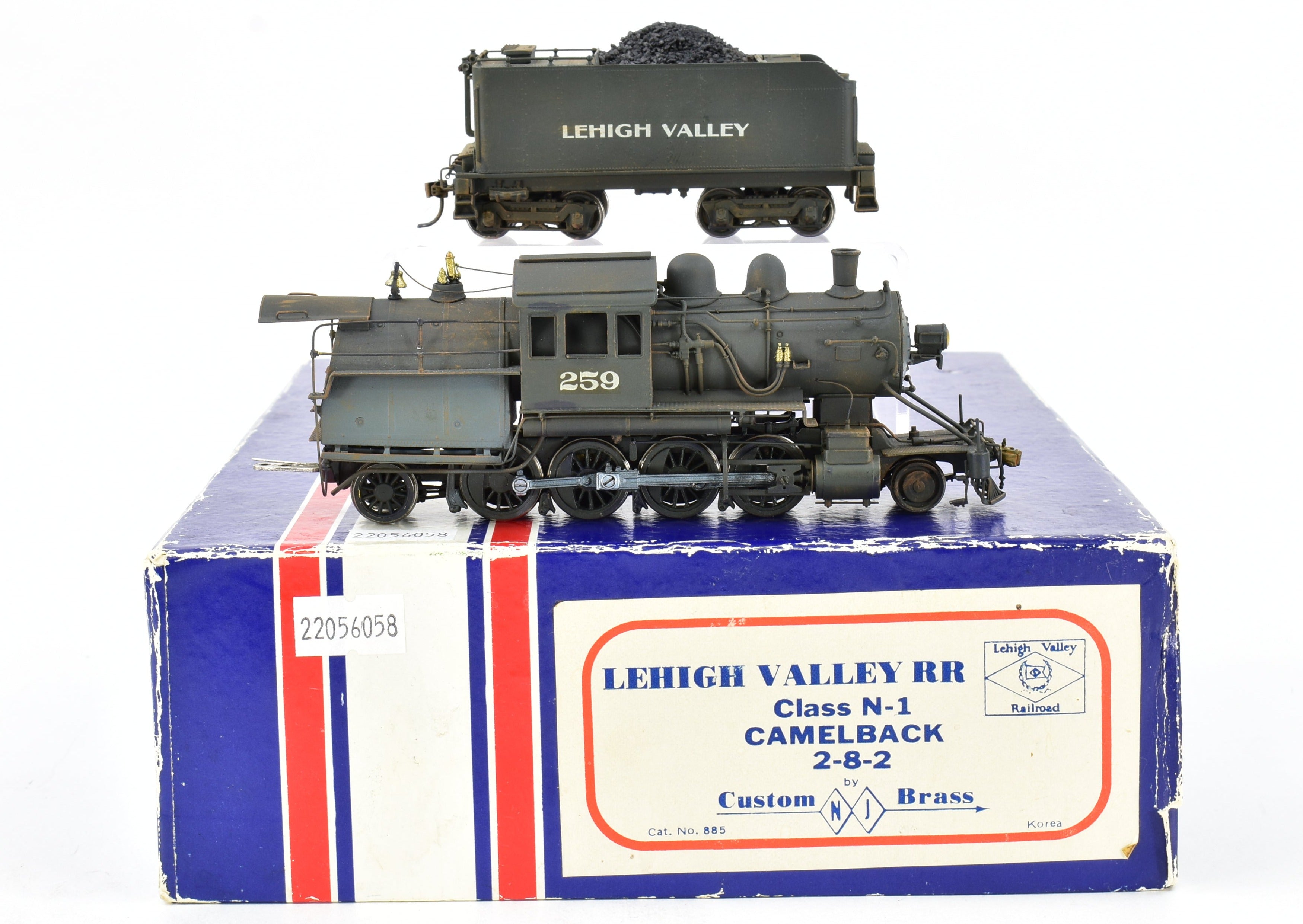 HO Brass NJ Custom Brass LV - Lehigh Valley Class N-1 2-8-2