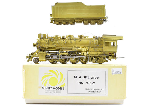 HO Brass Sunset Models ATSF - Santa Fe 2-8-2 Mikado No. 3192