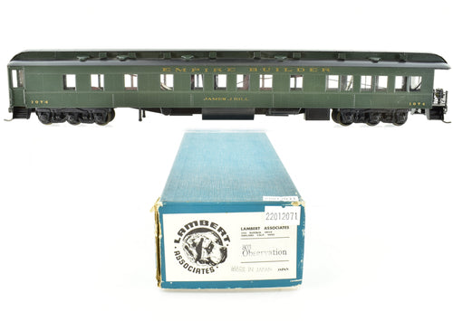 HO Brass Lambert GN - Great Northern Heavyweight Observation Car CP with Central Valley Trucks