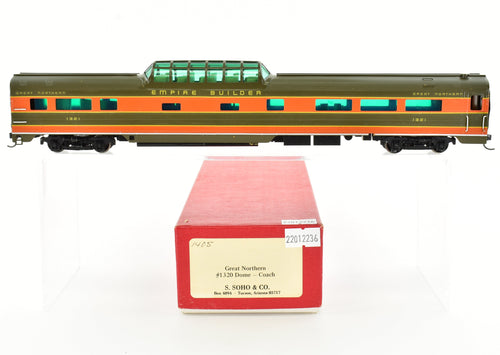 HO Brass S. Soho & Co. GN - Great Northern #1320 Dome-Coach Custom Painted 