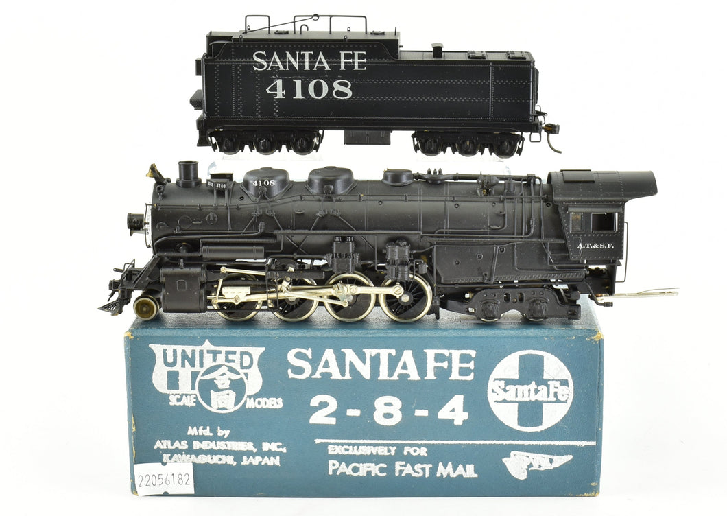 HO Brass PFM - United ATSF - Santa Fe 2-8-4 Berkshire Custom Painted