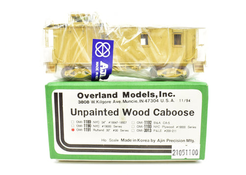 HO Brass OMI - Overland Models, Inc. Rutland Railroad 30' Wood Caboose 30 Series