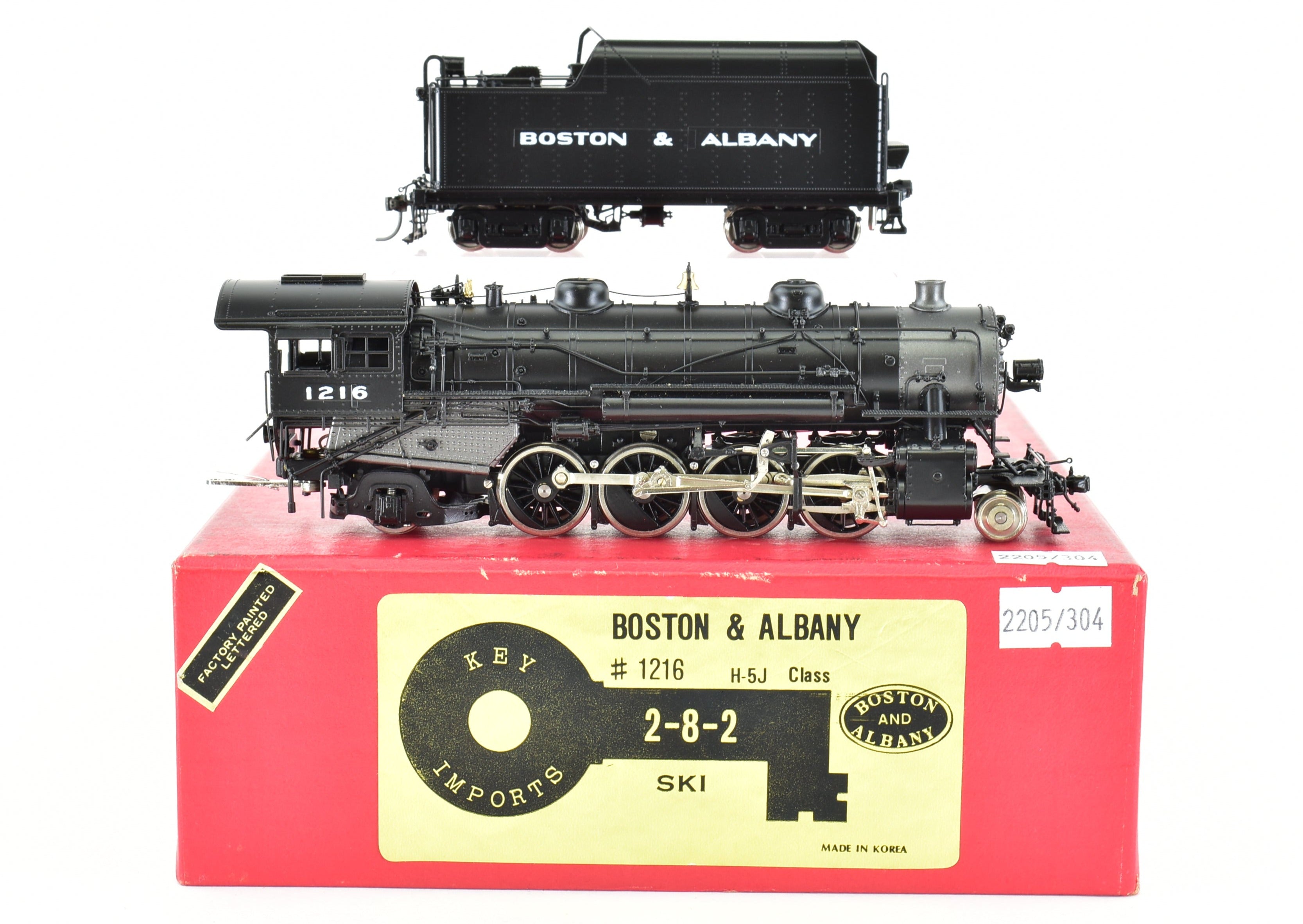 HO Brass CON Key Imports B&A - Boston & Albany H-5j Class 2