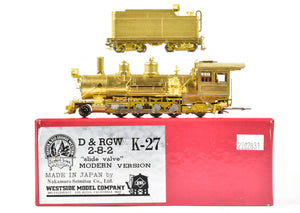 HOn3 Brass Westside Model Co. D&RGW - Denver & Rio Grande Western K-27 "Slide Valve" Modern Version