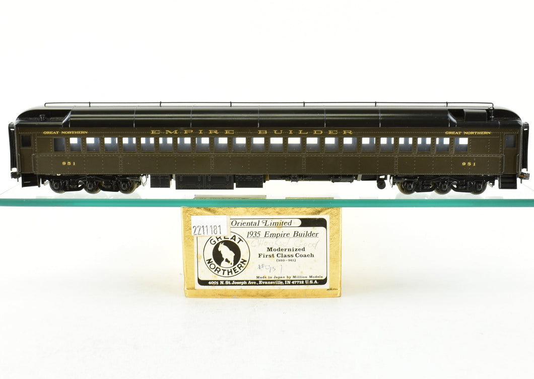 HO Brass Oriental Limited GN - Great Northern 1935 Empire Builder Baggage Mail Express Custom Painted