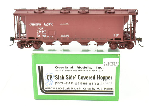 HO Brass OMI - Overland Models, Inc. CPR - Canadian Pacific Slab Side Covered Hopper Custom Painted WRONG BOX