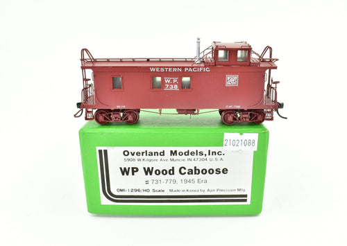 HO Brass OMI - Overland Models, Inc. WP - Western Pacific Wood Caboose Custom Painted