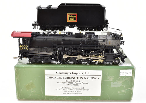 HO Brass CON CIL - Challenger Imports CB&Q - Burlington Route Class S4-A 4-6-4 F/P #4000