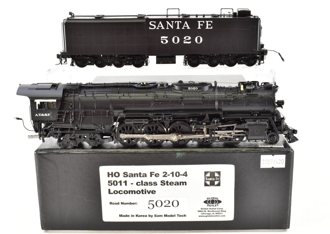 HO Brass CON GOC - Global Outlet Corp. ATSF - Santa Fe 5011 Class 2-10-4 Texas FP No. 5020