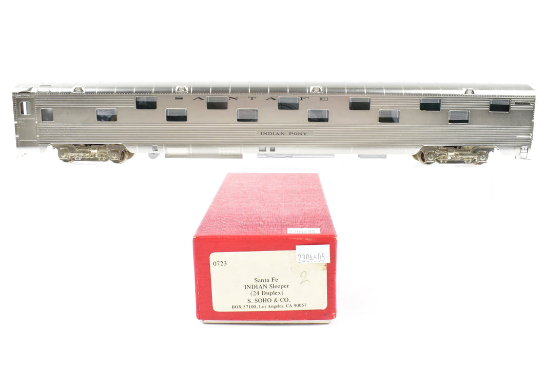 HO Brass Soho ATSF - Santa Fe Indian Series 24 Duplex Sleeper Custom Finished 