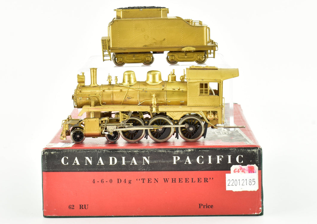 HO Brass Pacific Pike CPR - Canadian Pacific Railway D4G 4-6-0